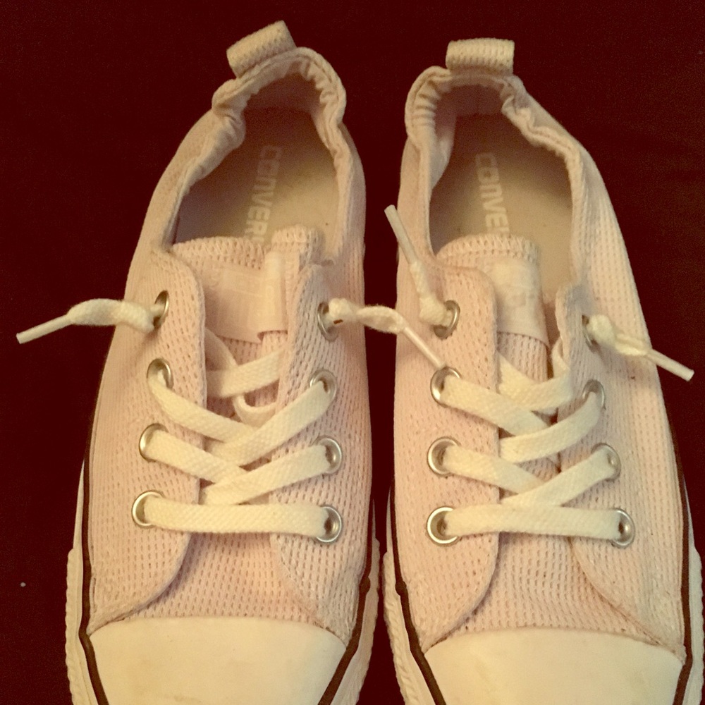 Converse light purple slip on shoes size 8